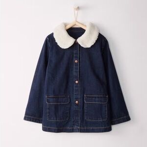 Hanna Andersson Blue Denim Jacket with White Collar